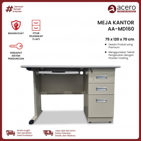 Meja Kantor Besi - MD 120