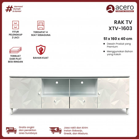 Meja TV Besi Minimalis - XTV 160cm