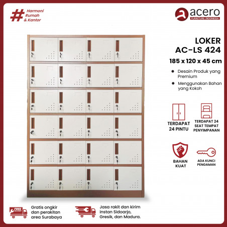 Lemari Loker Besi 24 Pintu - AC LS 424