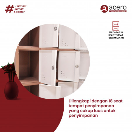 Lemari Loker Besi 18 Pintu - AC LS 318