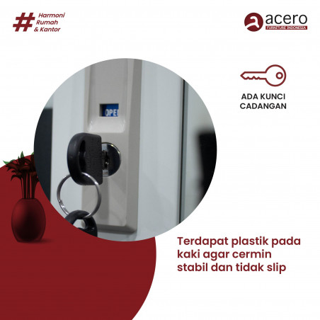 Lemari Besi Sliding 2 Pintu - AF 120cm