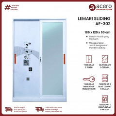 Lemari Besi Sliding 2 Pintu - AF 120cm