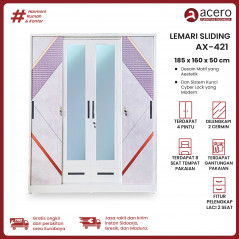 Lemari Besi Sliding 4 Pintu - AX Series Gen 2