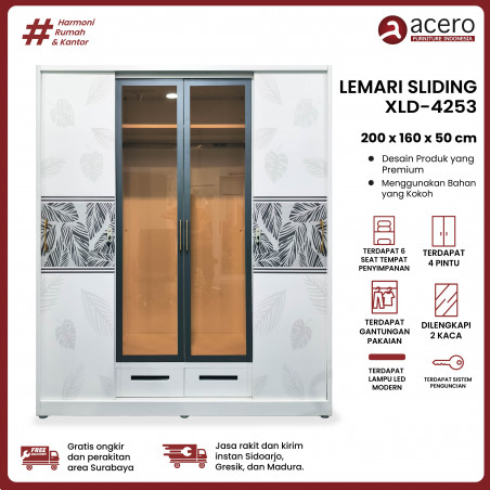Lemari Besi Sliding 4 Pintu - XLD Series 4