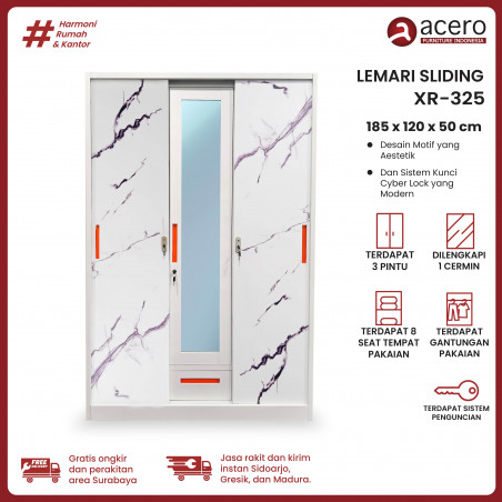 Lemari Besi Sliding 3 Pintu - XR Series