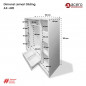Acero Furniture - Lemari Besi Minimalis 4 Pintu Sliding - Tipe AX 422