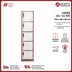 Lemari Loker Besi 5 Pintu - AC LS 105
