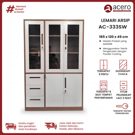 Lemari Arsip Besi Swing - AC LS 333SW