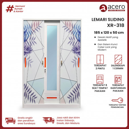 Lemari Besi Sliding 3 Pintu - XR Series