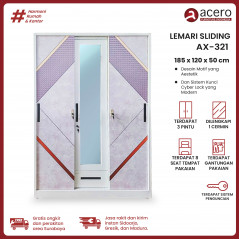 Lemari Besi Sliding 3 Pintu - AX Series Gen 1