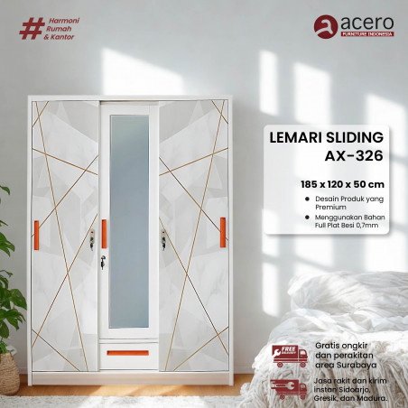 Lemari Besi Sliding 3 Pintu - AX Series Gen 2