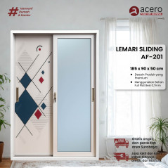 Lemari Besi Sliding 2 Pintu - AF 90cm