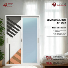 Lemari Besi Sliding 2 Pintu - AF 120cm