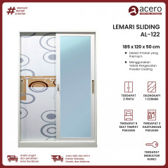 Lemari Besi Sliding 2 Pintu - ALSeries (120cm)