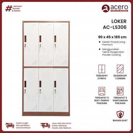 Lemari Loker Besi - ACLS 306