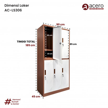 Lemari Loker Besi - ACLS 306