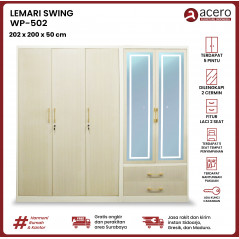 Lemari Besi Sliding 5 Pintu - WP 502